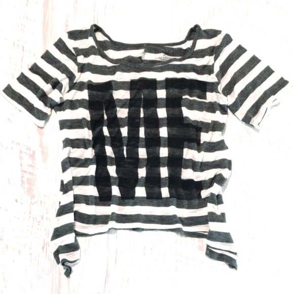 Pre-🖤 Stranded Striped Burnout Tee - Picture 1 of 4
